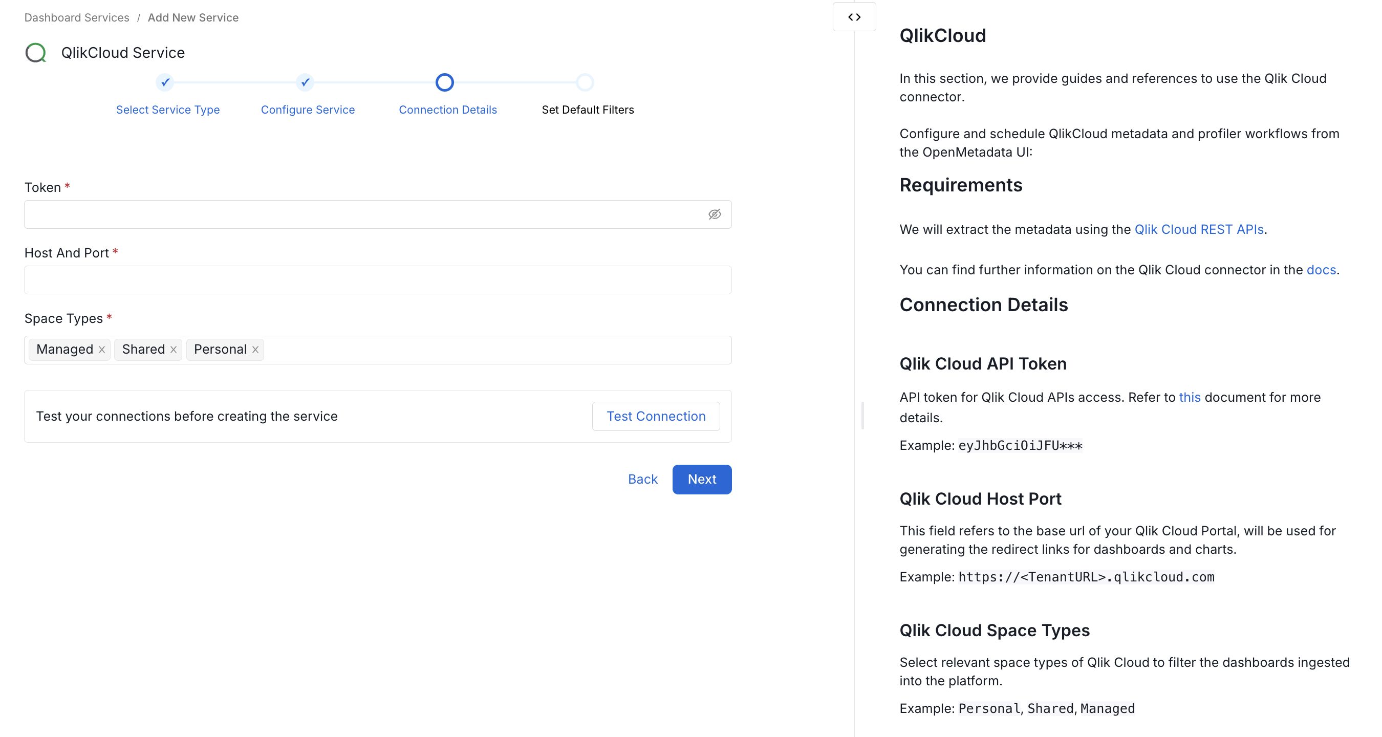 Configure Service connection